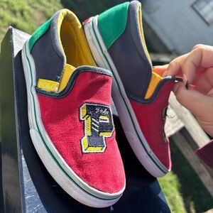 Polo Ralph Lauren Landyn Slip-On Logo Patch canvas Shoes